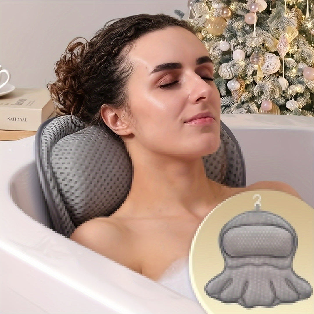 Skanto | LuxieSpa 4D Luxe Badpute - Pustende pute med nakke- og ryg støtt for et avslappende bad