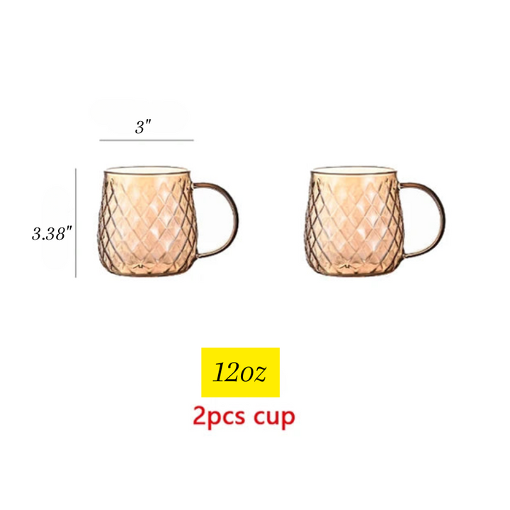 Diamond Texture Surface Glass Kettle Varmeresistent Tykk Glass | Skanto