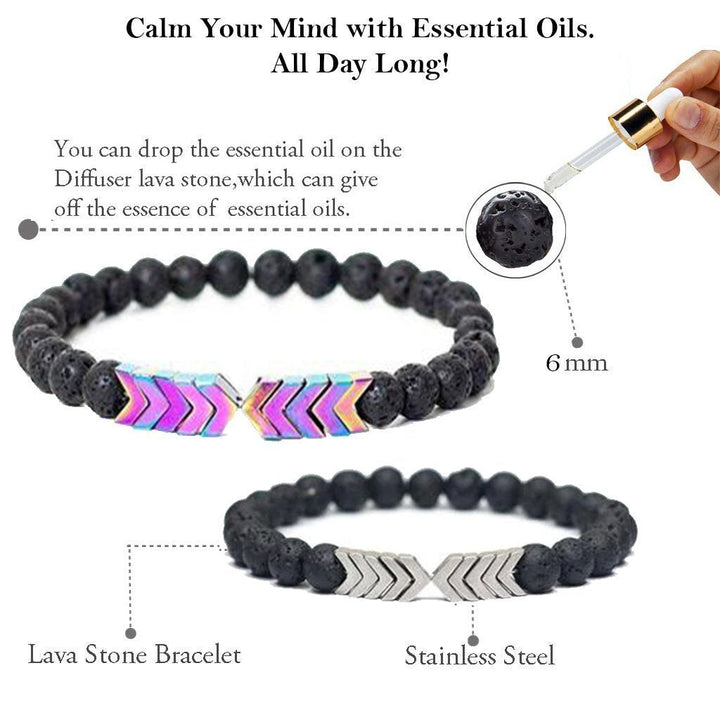 Skanto | Diffuser Lava Stein Armbånd