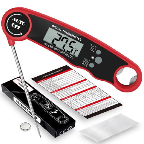 Digital mattermometer umiddelbar avlesning kjøtttermometer med bakgrunnsbelysning | Skanto
