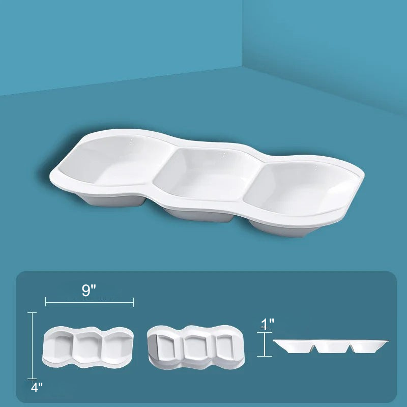 Dipping Skål Multi-grid Fat Tallerken Kjøkken Dressing Retter | Skanto