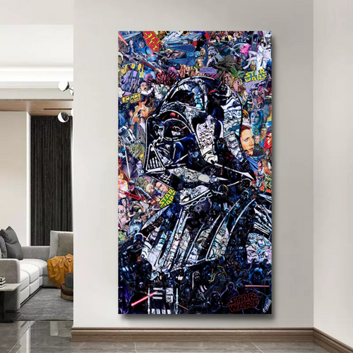 Skanto | Disney Star Wars Plakat Darth Vader Lerretsveggkunst - Veggdekorasjon - Berømt Veggkunst