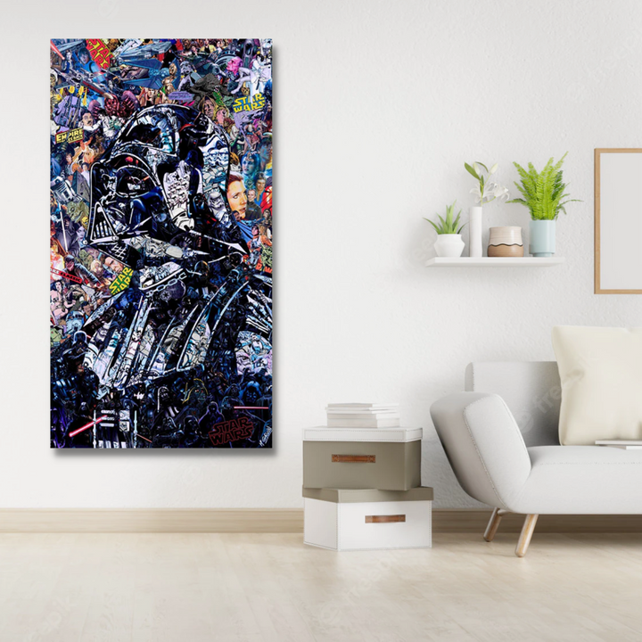 Skanto | Disney Star Wars Plakat Darth Vader Lerretsveggkunst - Veggdekorasjon - Berømt Veggkunst