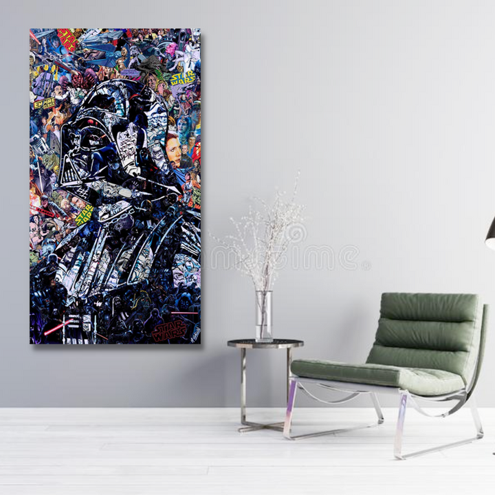 Skanto | Disney Star Wars Plakat Darth Vader Lerretsveggkunst - Veggdekorasjon - Berømt Veggkunst