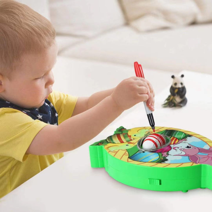 Spielzeug-Drehmaschine zum Ostereier-Dekorieren