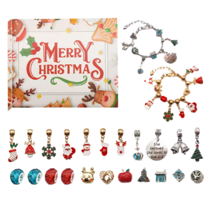 DIY Adventskalender 2025 – Smykker & Armbånd Sett for Jenter