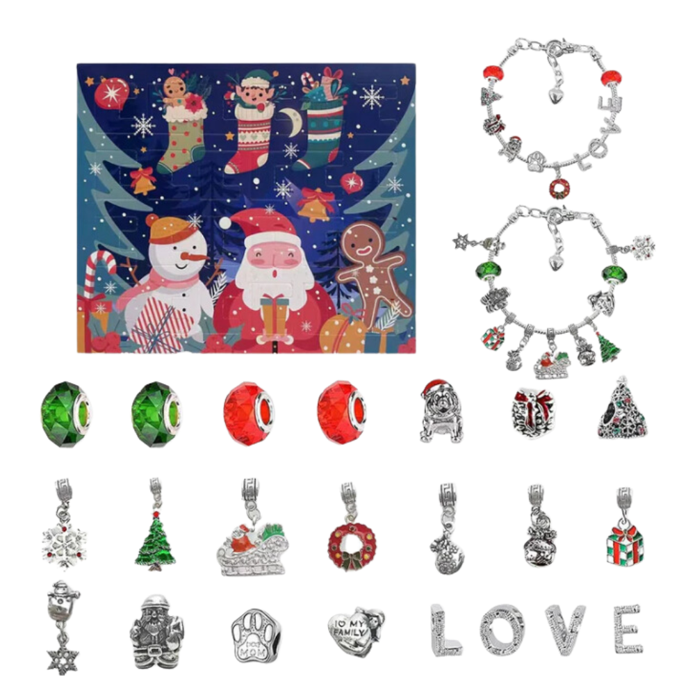 DIY Adventskalender 2025 – Smykker & Armbånd Sett for Jenter