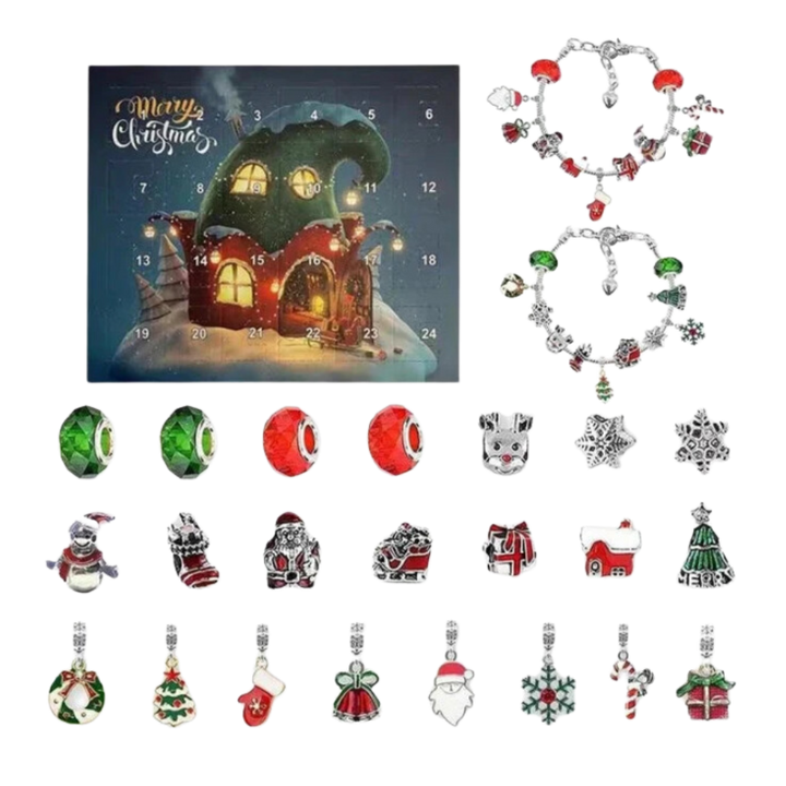 DIY Adventskalender 2025 – Smykker & Armbånd Sett for Jenter
