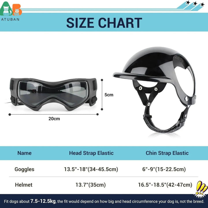 Hundehjelm og Goggles - RiderPaw Skanto