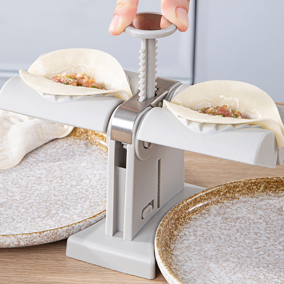 Dobbelt Hoder Automatisk Dumplingsmaking Mold Manuell Pressmaskin | Skanto