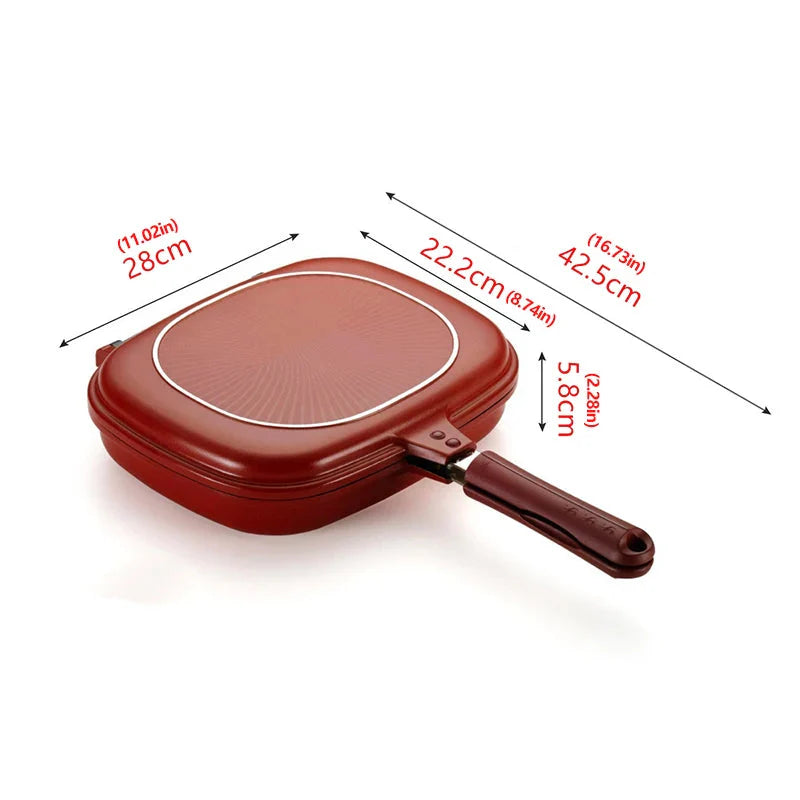 Dobbelt Side Brød Stekepanne Non Stick Flere Formål Toaster | Skanto