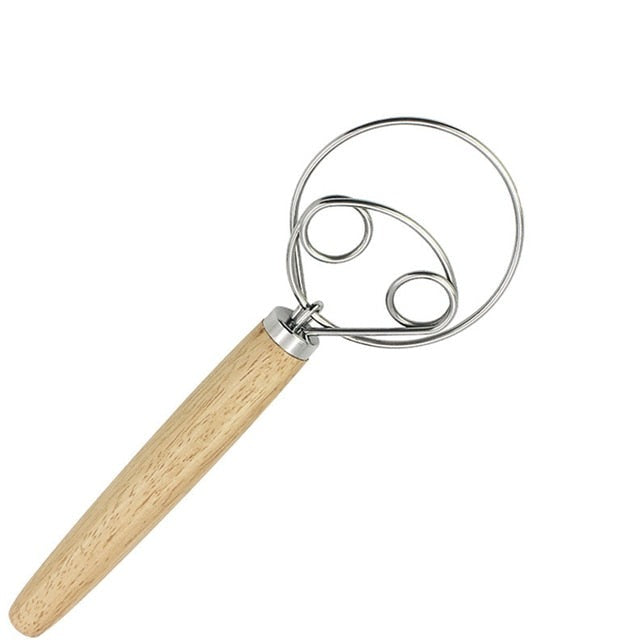 Dough Whisk Rustfritt Stål Nederlandsk Stil Brøddeig Håndmikser | Skanto