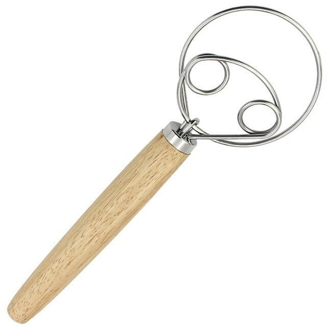 Dough Whisk Rustfritt Stål Nederlandsk Stil Brøddeig Håndmikser | Skanto