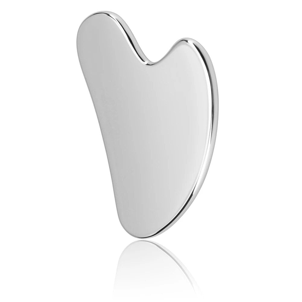 Skanto | Silver Sculpt - Si farvel til spenninger - Utraderte rynker - Rustfritt stål Gua Sha