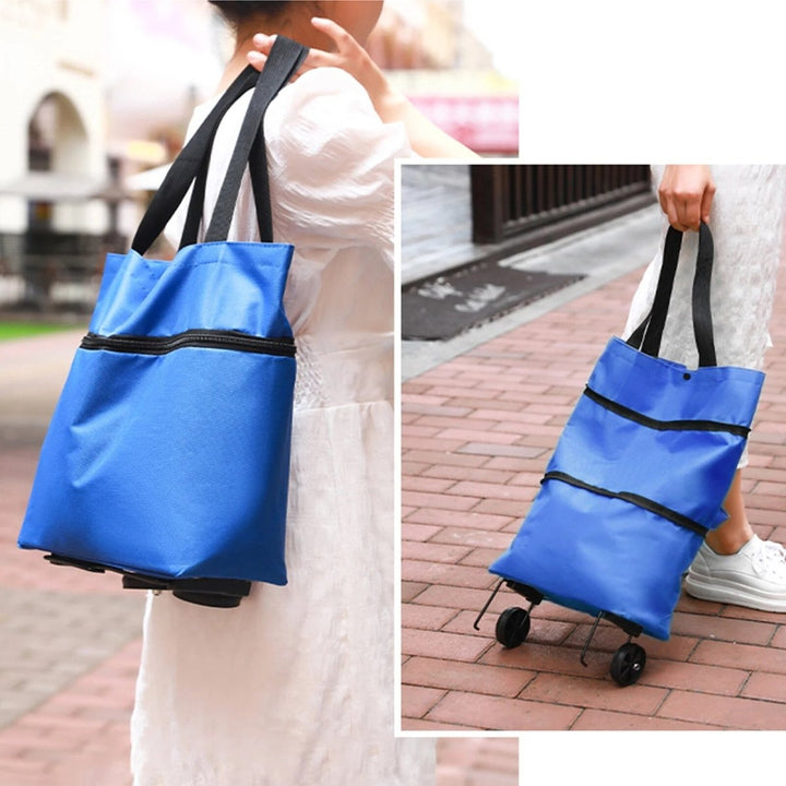 Skanto | ShopEase Bag - Rulleveske - Utvidbar - Enkel shopping - Behagelig og praktisk