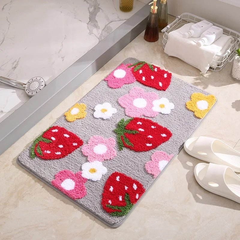 Skanto | BerryBlossom Teppe - Floral Mykhet - Lys opp badet ditt!