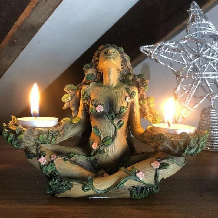 Skanto | Fortryllende Glød - Fae Flame Lysestake - Naturlig Harmoni - Økologisk Eleganse