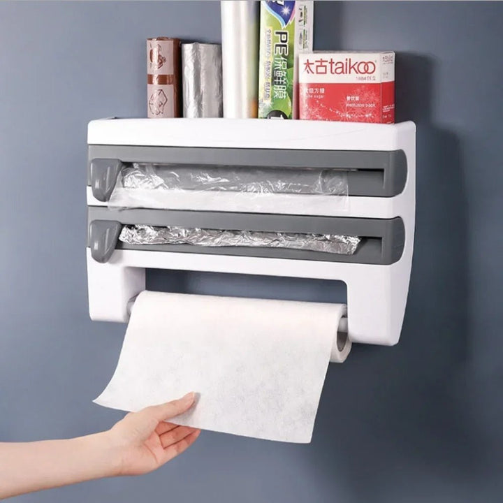 - Praktisk dispenser - Plastfolie og kjøkkenrull - Plassbesparelse | Skanto