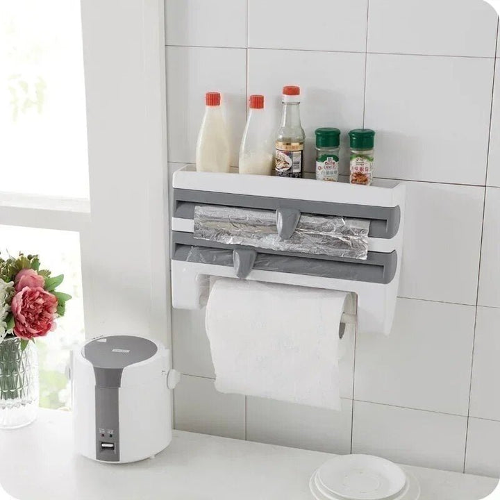 - Praktisk dispenser - Plastfolie og kjøkkenrull - Plassbesparelse | Skanto