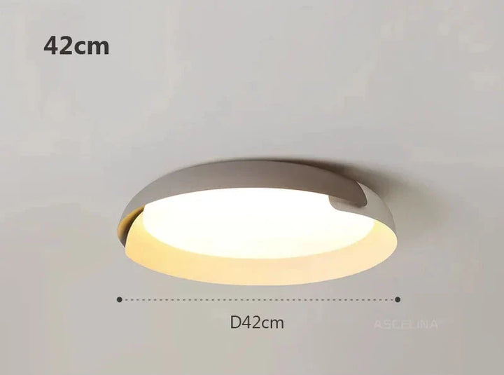Moderne taklampe med trefinish – Stilfull LED-belysning for stue | Skanto