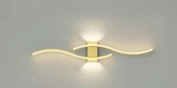Skanto | Lumivora Wave LED Vegglampe | Moderne Bølge Design | Energisparende & Stilig | 60×15 cm | Varm, Blendingfri Lys