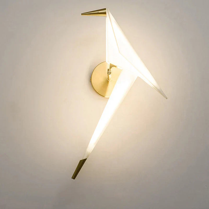 Moderne Origami Grane Vegglampe - Elegant LED Lys for Stueområder | Skanto