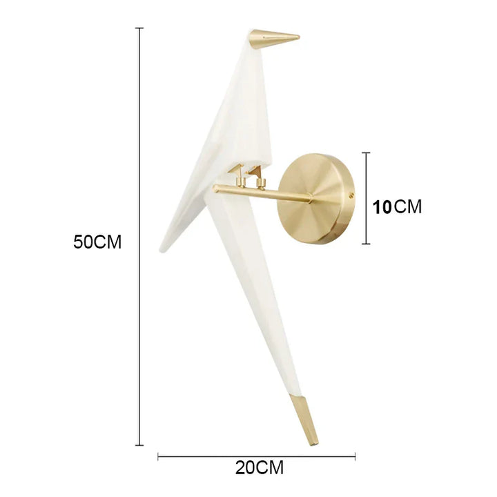 Moderne Origami Grane Vegglampe - Elegant LED Lys for Stueområder | Skanto