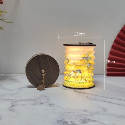 Sammenleggbart LED-lamper med kompakt design – Bærbar dekorativ lampe for innendørs og utendørs områder | Skanto