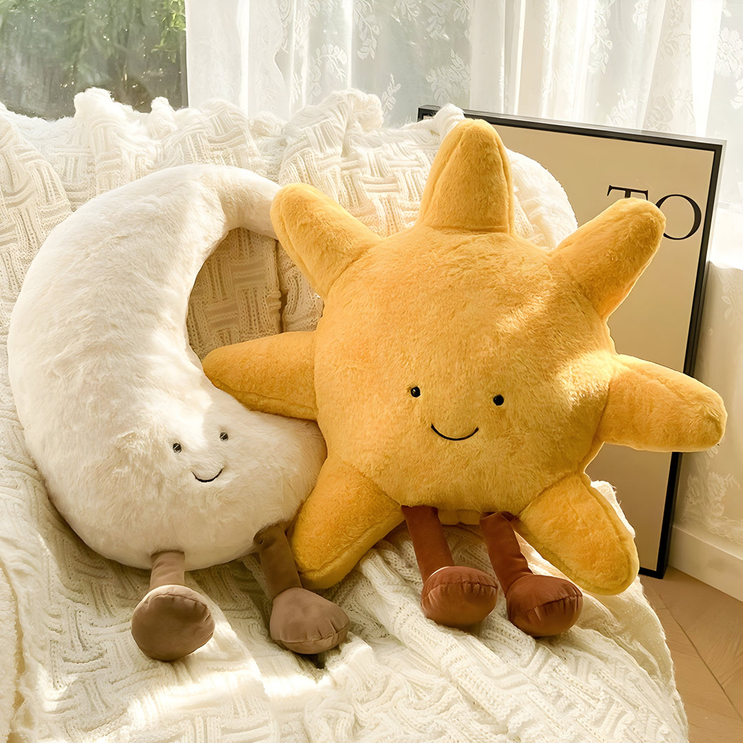 CloudMoon Pute - Myk Måne og Sol Tatami Pute | Skanto