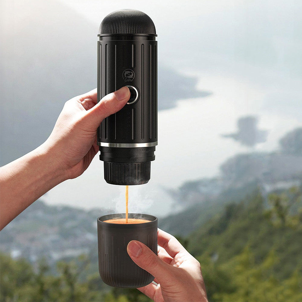 Selvoppvarmende bærbar elektrisk espressemaskin med USB-C-lader for malt kaffe og NS-kapsler Skanto