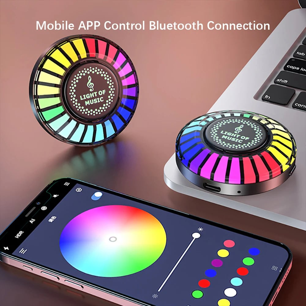 Auto Sound Pickup Light | Portable RGB Moro på farten | Skanto