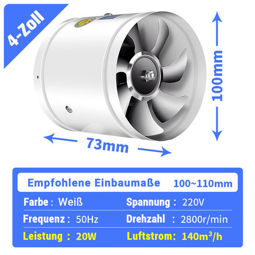 Super-Suction-Fan | Stille, kraftig utsugingsvifte | Skanto