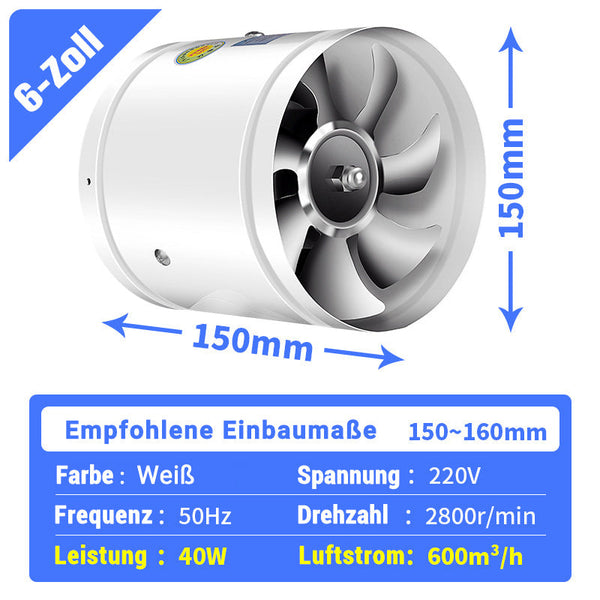 Super-Suction-Fan | Stille, kraftig utsugingsvifte | Skanto