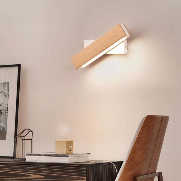Nordisk svingbar LED vegglampe | Minimalistisk tredesign | Skanto