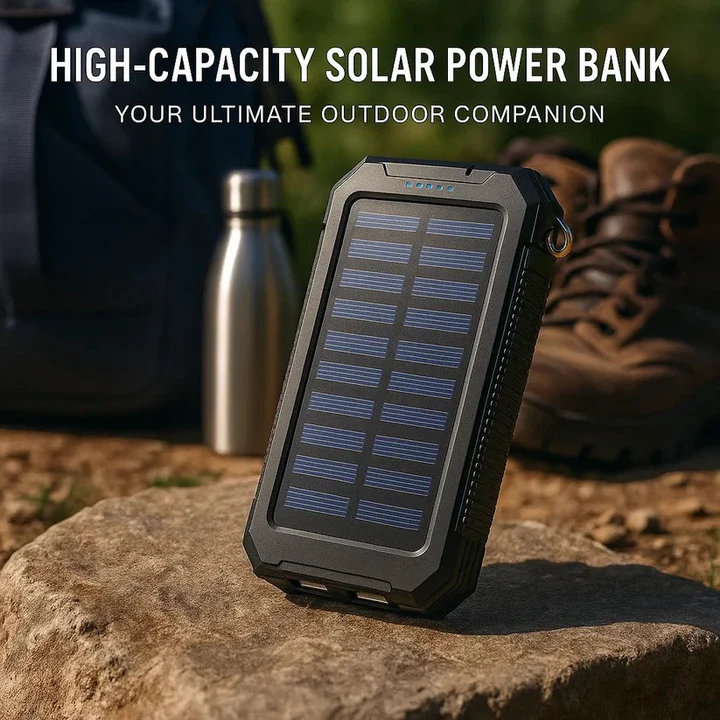 Skanto | 30 000mAh Solcellelader Vanntett Power Bank Ekstern