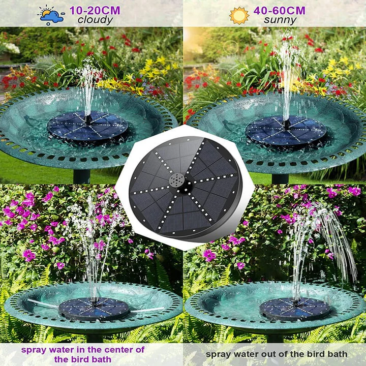 Skanto | Solar Fountain med 60 LED-lamper