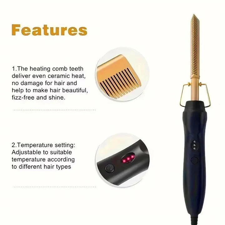 Skanto | Hot Comb for Tykt og Grovt Hår