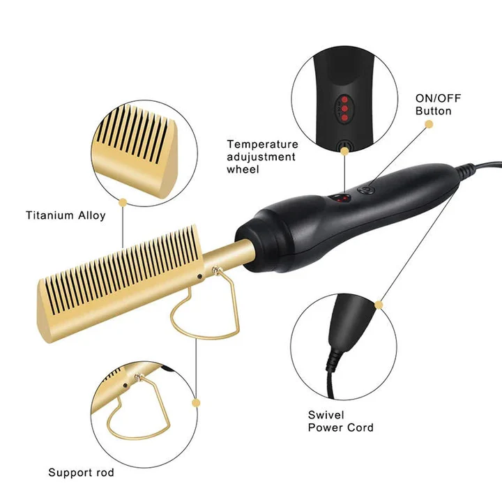 Heißer Kamm für dickes und widerpenstiges Haar