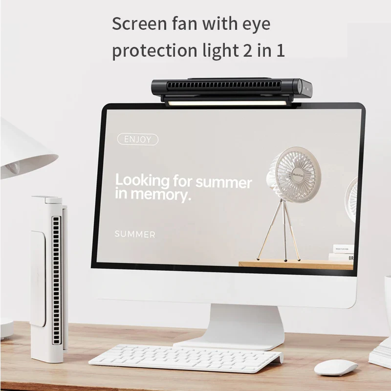 Skanto | USB bladfri vifte og skrivebords aircondition for skjermmontering