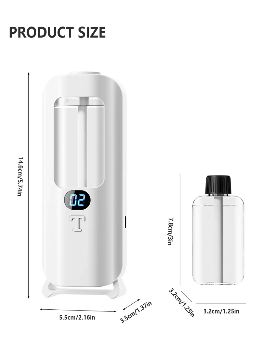 Skanto | Oppladbar essensiell oljediffuser med 5 spraymoduser