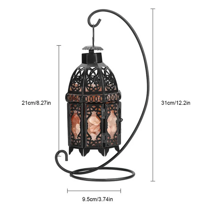 Skanto | Vintage Iron Salt Rock Bordlampe