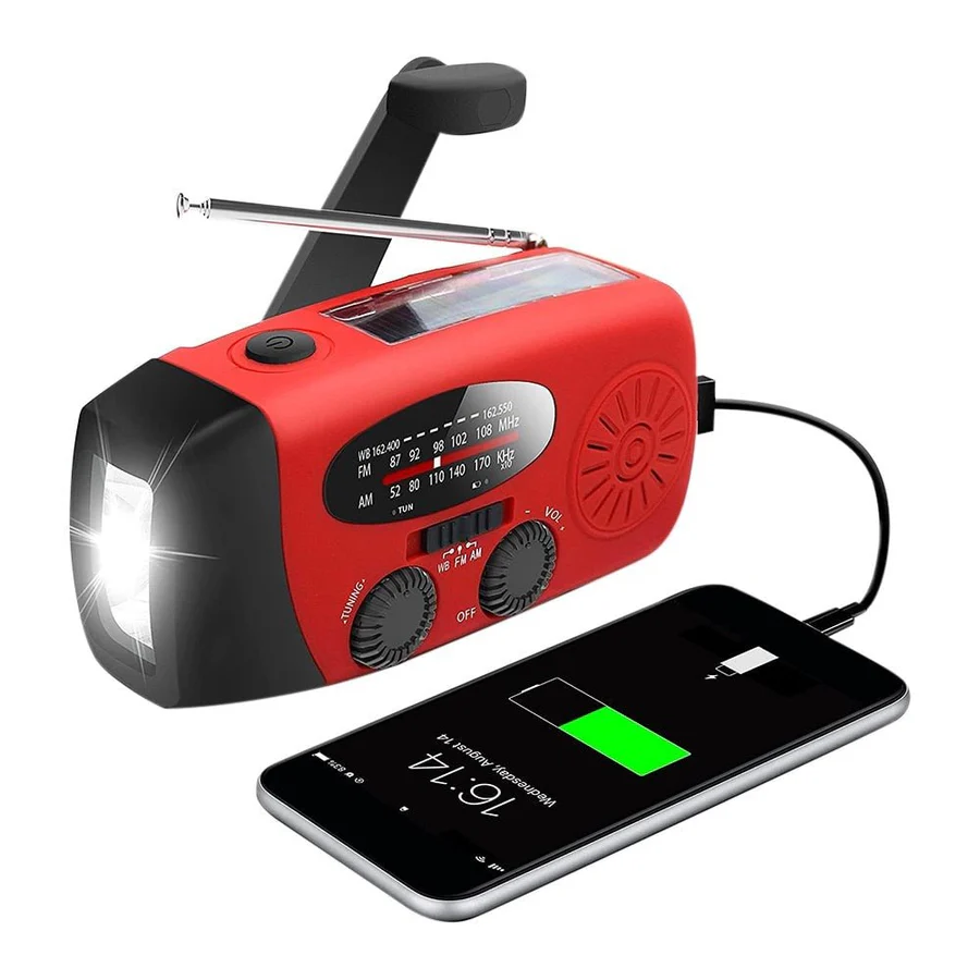 Skanto | All in One Nødradio med Solenergi og Power Bank
