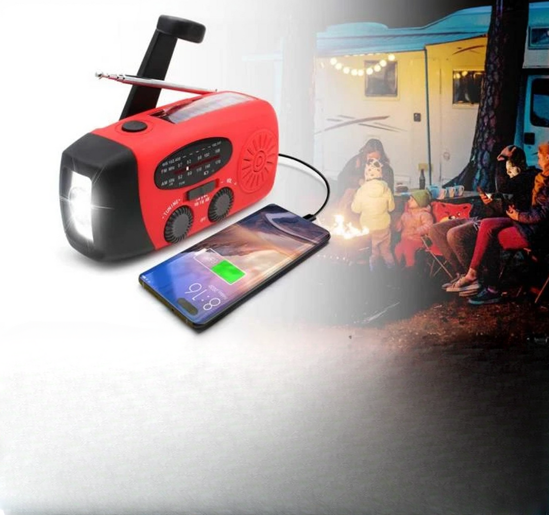 Skanto | All in One Nødradio med Solenergi og Power Bank