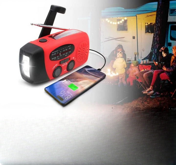 Skanto | All in One Nødradio med Solenergi og Power Bank
