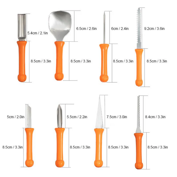 Skanto | Pumpkin Cutting Set Rustfritt Stål Kutteverktøy Sett