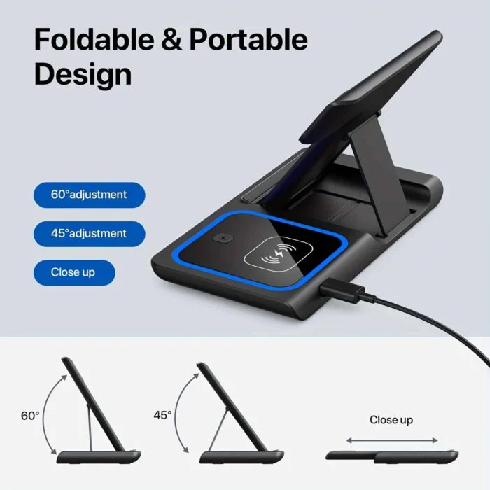 Skanto | 3 i 1 trådløs induksjonslader for iPhone