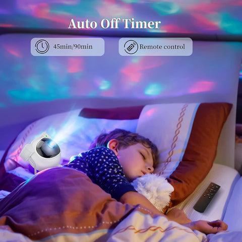 Starry Sky Astronaut | LED Galakse Prosjektor Nattlys for Soverom & Barn | Skanto