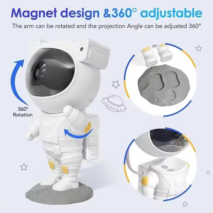 Starry Sky Astronaut | LED Galakse Prosjektor Nattlys for Soverom & Barn | Skanto