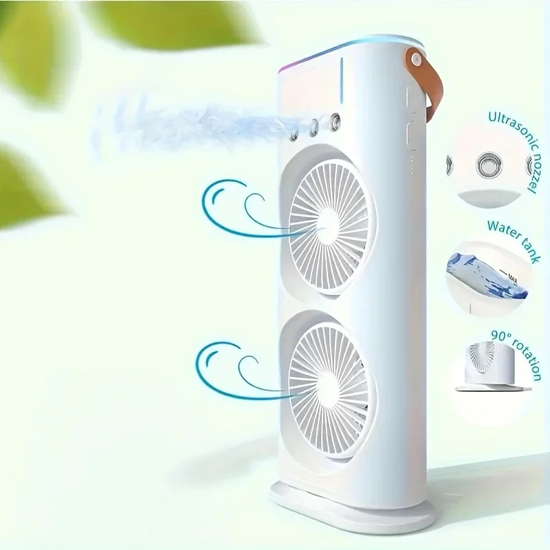 Skanto | Dobbel Hode Bærbar Air Conditioner Vifte