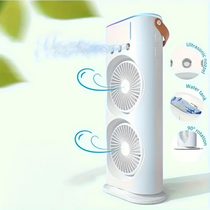 Skanto | Dobbel Hode Bærbar Air Conditioner Vifte